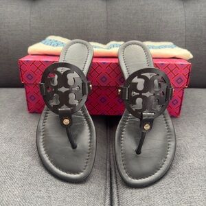 Tory Burch Black Miller Sandals